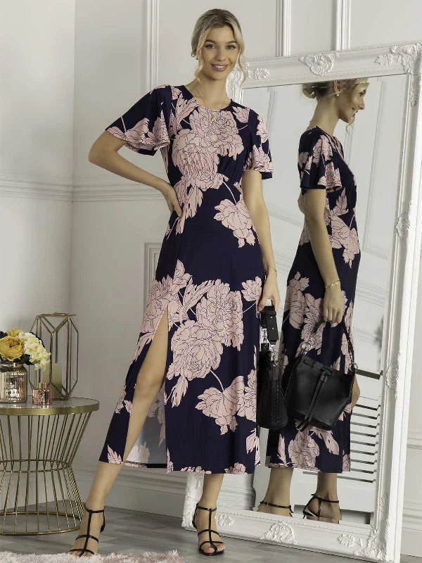 Dalilah Maxi Dress, Navy Floral