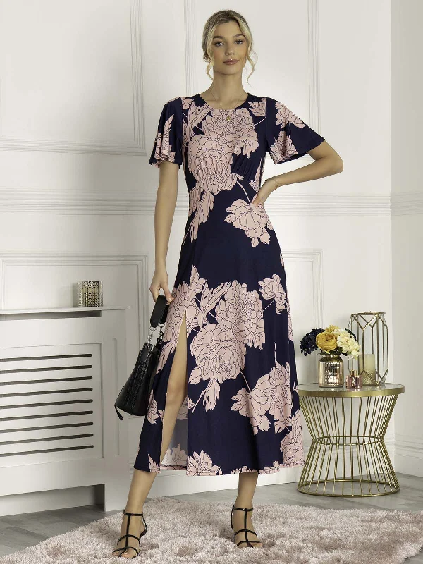 Dalilah Maxi Dress, Navy Floral