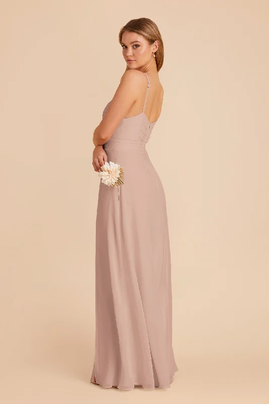 Deborah Chiffon Dress - Taupe