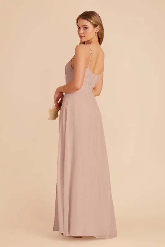 Deborah Chiffon Dress - Taupe