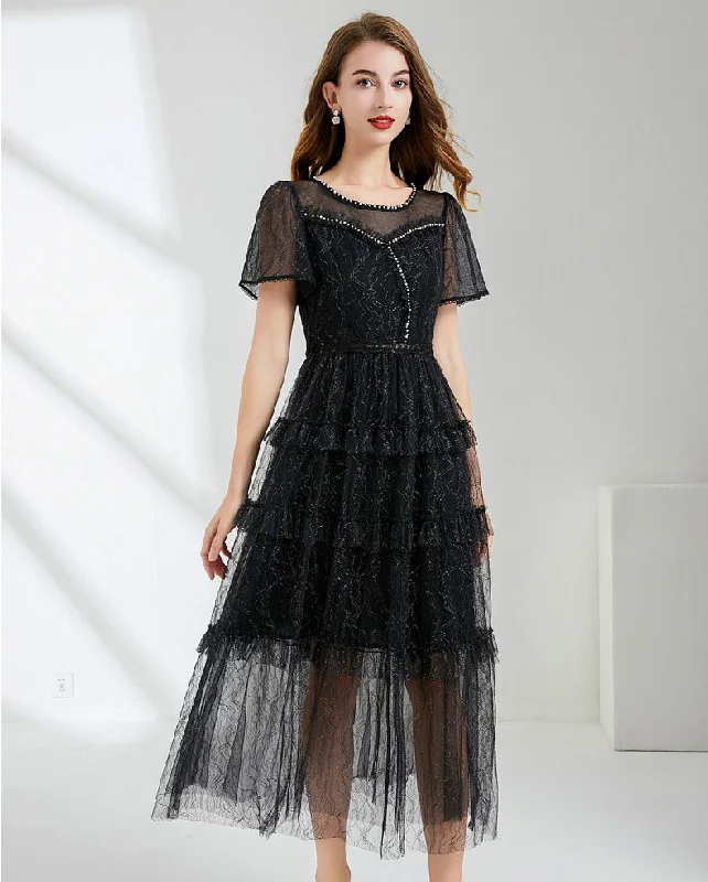 Elegant vintage style mdi A-Line Dress