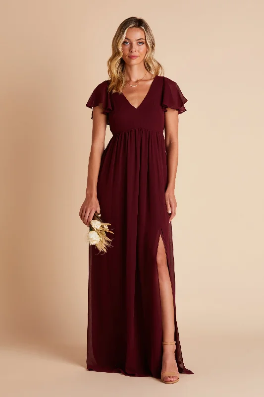 Hannah Empire Dress - Cabernet