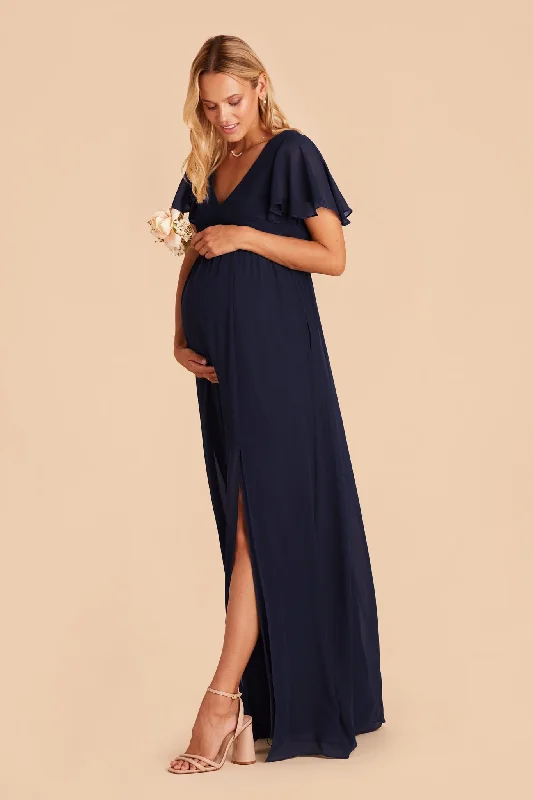 Hannah Empire Dress - Navy