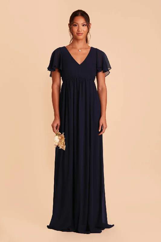 Hannah Empire Dress - Navy