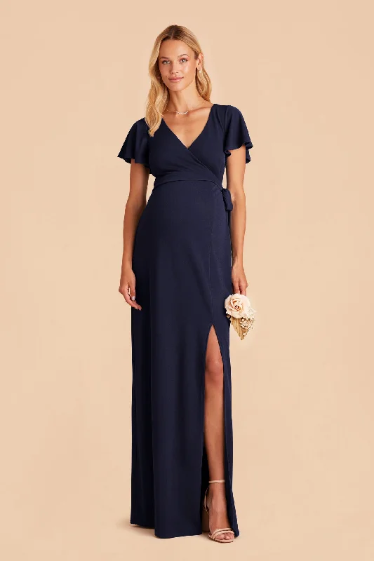 Yolanda Crepe Dress - Navy