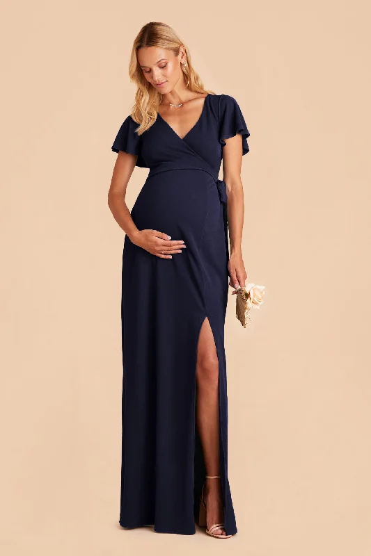 Yolanda Crepe Dress - Navy