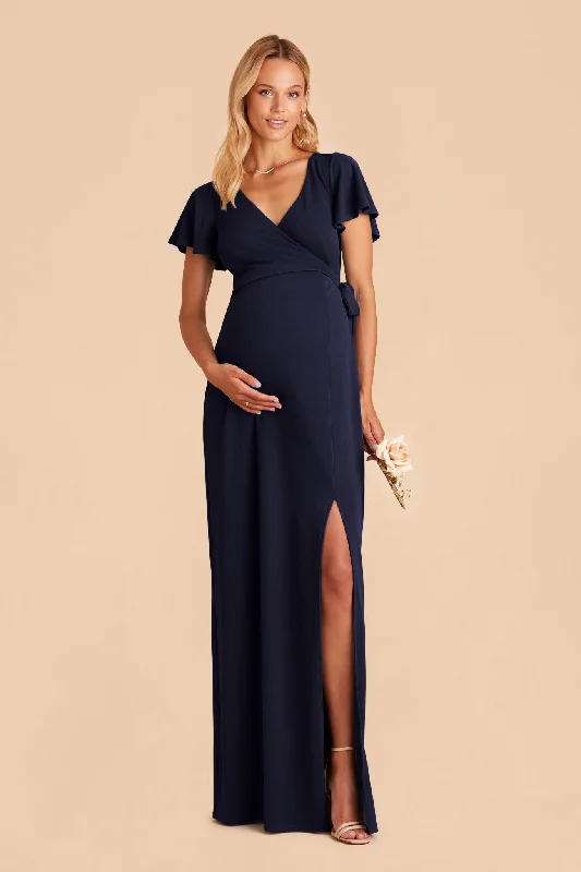 Yolanda Crepe Dress - Navy